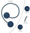 Magnetic Curtain Tie Backs 2 Pack Rope Curtain Tiebacks Decorative Curtain Holde