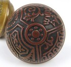 Antique Eastlake Ceylon Cast Bronze Brass Door Knobs Ornate Handle Set
