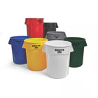 Brute 32 Gal  White Round Vented Trash Can Lid Rubbermaid Flat Gallon Top