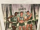 Vintage Converse Larry Bird  Mccale  Parish Nba Poster 1985 Original Print Nba