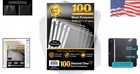 Crystal Clear 100 Pack Page Protectors - 4 Mil Heavyweight For Document Safety
