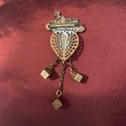 Rare Antique 30mm Bebe Metal French Pin For Bisque Head Jumeau Bru Doll Dress