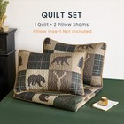 - Rustic Quilt Set  Cabin Lodge Christmas Bear Moose Deer Wildlife Western Pa   