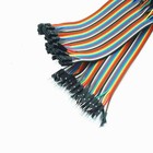 Female To Female male Dupont 2 54 40p Rainbow Cable Ribbon Jumper Wire 10-100cm 