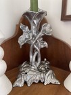 Arthur Court 1991 Aluminum Calla Lily Candle Holder W  Rabbits   vintage