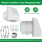 4 Inch Dryer Vent Cover Outside  Hooded Wall With Screen   4in  White