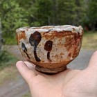 Antique Shino Chawan Teabowl By Artist Kato Shuntai  Japanese Old Pottery