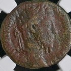 Emperor Marcus Aurelius Sestertius 161-180ad Ngc Certified Ancient Roman Coin