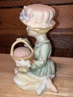 Vintage Lenwile Ardalt Japan Lady Sitting 6  W pin Cushion Hand Painted