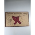Antique 1907 Ephemera Postcard Couples Humorous Thick Cardboard Posted Stamped