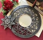 Antique Round Cast Iron Heat Register grate Beautiful Victorian Design 2 Pc Set