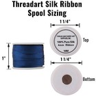 Threadart 7mm Silk Ribbon Set - Purple Shades - 4 Spool Collection - 10m Spools