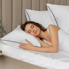 Machine Washable Extra Firm Polyester Standard Pillow Set Of 4 Comfortable And S