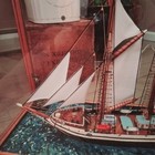 Hand-made Decorative Ship Model In Glass  Over 70yrs Old