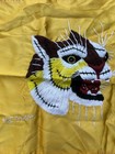 Vietnam War Silk Souvenir Embroidered Tiger Wall Hanging table Cover Yellow