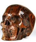 Huge 5 0  Tiger Iron Eye Carved Crystal Skull super Realistic crystal Healing