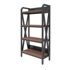 Black 4-level Kitchen Shelves For Kitchen And Living Room Convenient Storage