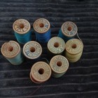 Belding Corticelli Vintage Wood Spool Thread Lot Of 9  Mercerized Cotton 1920s 