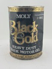 Vintage Moly Black Gold Motor Oil Full Can Quart Metal Nashville Tn 0525-fs3