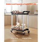 Uimoso Heavy Duty Utility Cart 300 Lbs Capacity 2-tier Service Cart With Wheels