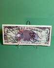 Disney Dollar 2000  1 Bill Mickey Minnie Pluto Goofy Autographed Wdw Souvenir