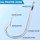 15 Pcs Fishing Hooks Saltwater Tuna 6x Strong Stainless Big Game 5 013 0