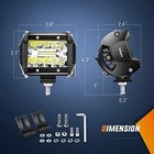 Nilight 2 Pcs 4 Inch 60w Led Pods With 2 Inch Tow Hitch Mounting Brackets Backup