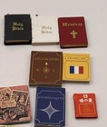 Vintage Dollhouse Scale Miniature Book Lot 50  Includes Holy Bibles   Hymnal