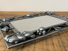 Freestanding Photo Baby Nursery Frame Faux Pewter Metal Animals 4 X 6 Pic  h76