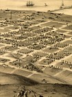 1876 San Diego California Vintage Old Panoramic City Map - 20x30