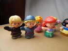Fisher Price Little People Disney Princess Prince Figures Snow Belle Ariel Lot 8