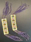 Beautiful Pair Of Great Lakes Winnebago Beaded Garters wool Extensions excellent