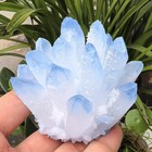 Natural Aquamarine Cluster Quartz Crystal Reiki Healing Stone Home Decor Mineral
