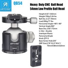 Low Profile Ball Head 54mm Panoramic Tripod Head Cnc Aluminium Tripod Ball Head
