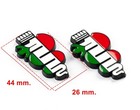 2x Alfa Romeo Snake Fender Sticker Metal Badges Italian Flag Color Enamel