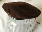 Us Army Boina Militar Wool Cap   Hat With Insignia Size 56 Brown -- Original   