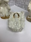 Vintage Nativity Iridescent Pearl 22kt Gold Accents Ceramic Mary Joseph Jesus