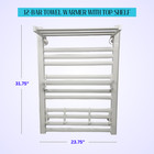 12 Bar Heated Towel Warmer   Drying Rack  Plug-in  Wall Mounted  Timer   Remote
