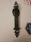 Vintage Brass Cabinet Door Pull Knob With Ornate Back Plate 