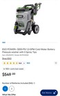 Ego Power  3200-psi 1 2-gpm  Battery Pressure Brand New In Box Tool Only 