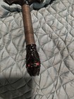 Pair Twin Gothic Dragon Fantasy Swords Black Blades Cord Wrapped Handles