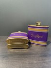 Crown Royal Flask 6 Oz  Set Of 3 Vintage Flasks