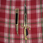 Vintage Toledo Carved Painted Dagger Knife With Eagle   Lion Heads W  Scabbard