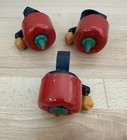 Dimension Red Bell Pepper Mini Bicycle Cycle Handlebar Safety Bell - Lot Of 3