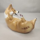 Vintage Pembroke Welsh Corgi Handmade Figurine Signed Numbered Ron Hevener Read