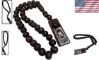 Elegant 33 Wooden Tasbih Rosary With Picture Tag For Muslim Prayer   Zikr