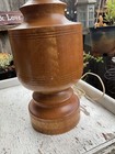 Vintage 1970 s Mid Century Turned Wood Table Desk Lamp