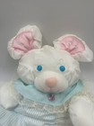 Fisher Price Baby Puffalumps Rattle Mouse Plush 1989 Blue Vintage Puffalump 10 