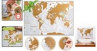 Extra Large Scratch-off World Map Poster - Frameable 23x33   Luxury Travel Gift