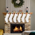 Christmas Stockings Bulk  1inch Cable Knit Stockings For Xmas Holiday 8 White